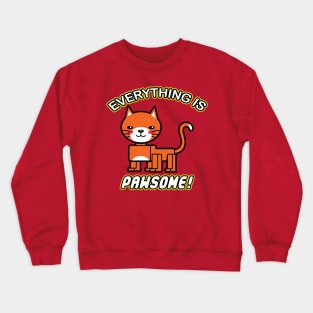 Cute Funny Brick Toy Cat Funny Saying Meme For Cat Lovers Crewneck Sweatshirt